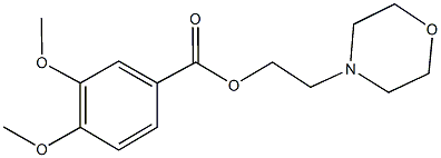 2-(4-morpholinyl)ethyl 3,4-dimethoxybenzoate Struktur