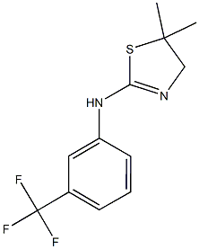 5,5-dimethyl-N-[3-(trifluoromethyl)phenyl]-4,5-dihydro-1,3-thiazol-2-amine Struktur