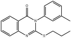 3-(3-methylphenyl)-2-(propylsulfanyl)-4(3H)-quinazolinone Struktur