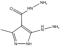 5-hydrazino-3-methyl-1H-pyrazole-4-carbohydrazide Struktur