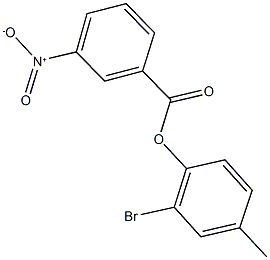 2-bromo-4-methylphenyl 3-nitrobenzoate Struktur