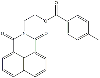 2-(1,3-dioxo-1H-benzo[de]isoquinolin-2(3H)-yl)ethyl 4-methylbenzoate Struktur