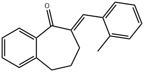 6-(2-methylbenzylidene)-6,7,8,9-tetrahydro-5H-benzo[a]cyclohepten-5-one Struktur