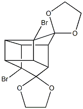 5,9-dibromo-dispiro(1,3-dioxolane-2,6'-pentacyclo[5.3.0.0~2,5~.0~3,9~.0~4,8~]decane-10',2''-[1,3]-dioxolane) Struktur