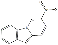 2-nitropyrido[1,2-a]benzimidazole Struktur