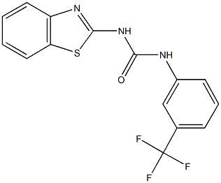 N-(1,3-benzothiazol-2-yl)-N'-[3-(trifluoromethyl)phenyl]urea Struktur