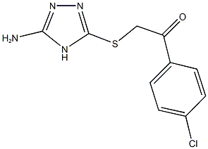 2-[(5-amino-4H-1,2,4-triazol-3-yl)sulfanyl]-1-(4-chlorophenyl)ethanone Struktur