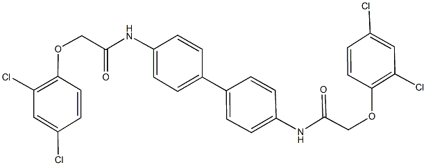 2-(2,4-dichlorophenoxy)-N-(4'-{[(2,4-dichlorophenoxy)acetyl]amino}[1,1'-biphenyl]-4-yl)acetamide Struktur