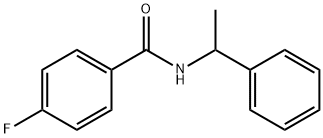 4-fluoro-N-(1-phenylethyl)benzamide Struktur