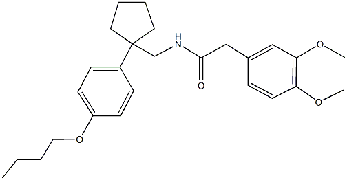 N-{[1-(4-butoxyphenyl)cyclopentyl]methyl}-2-(3,4-dimethoxyphenyl)acetamide Struktur