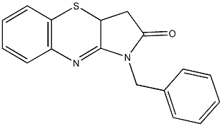 1-benzyl-3,3a-dihydropyrrolo[3,2-b][1,4]benzothiazin-2(1H)-one Struktur