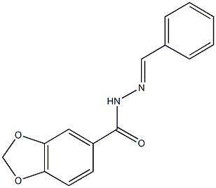 N'-benzylidene-1,3-benzodioxole-5-carbohydrazide Struktur