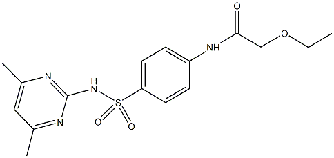 N-(4-{[(4,6-dimethyl-2-pyrimidinyl)amino]sulfonyl}phenyl)-2-ethoxyacetamide Struktur