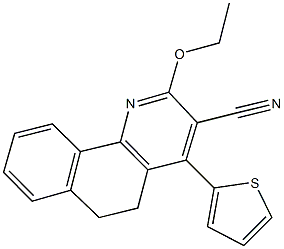 2-ethoxy-4-(2-thienyl)-5,6-dihydrobenzo[h]quinoline-3-carbonitrile Struktur