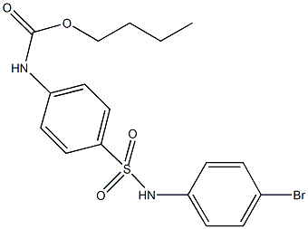 butyl 4-[(4-bromoanilino)sulfonyl]phenylcarbamate Struktur