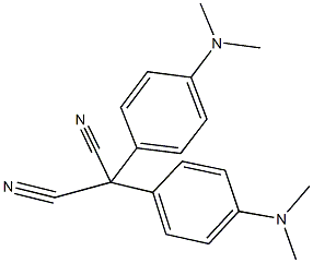 2,2-bis[4-(dimethylamino)phenyl]malononitrile Struktur