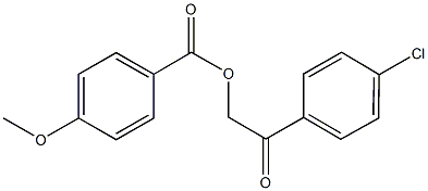 2-(4-chlorophenyl)-2-oxoethyl 4-methoxybenzoate Struktur