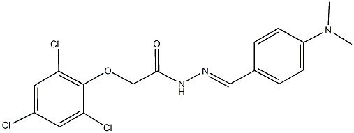 N'-[4-(dimethylamino)benzylidene]-2-(2,4,6-trichlorophenoxy)acetohydrazide Struktur