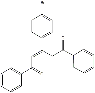 3-(4-bromophenyl)-1,5-diphenyl-2-pentene-1,5-dione Struktur