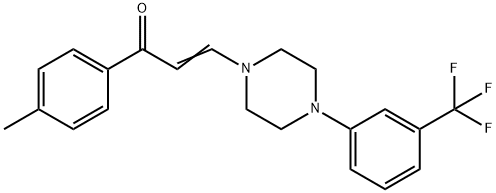 1-(4-methylphenyl)-3-{4-[3-(trifluoromethyl)phenyl]-1-piperazinyl}-2-propen-1-one Struktur