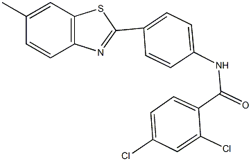 2,4-dichloro-N-[4-(6-methyl-1,3-benzothiazol-2-yl)phenyl]benzamide Struktur