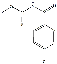 O-methyl 4-chlorobenzoylthiocarbamate Struktur