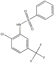 N-[2-chloro-5-(trifluoromethyl)phenyl]benzenesulfonamide Struktur