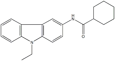 N-(9-ethyl-9H-carbazol-3-yl)cyclohexanecarboxamide Struktur