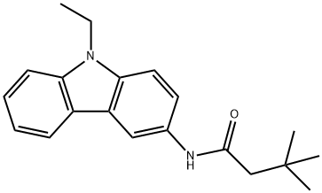 N-(9-ethyl-9H-carbazol-3-yl)-3,3-dimethylbutanamide Struktur