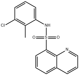 N-(3-chloro-2-methylphenyl)-8-quinolinesulfonamide Struktur