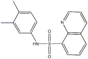 N-(3,4-dimethylphenyl)-8-quinolinesulfonamide Struktur