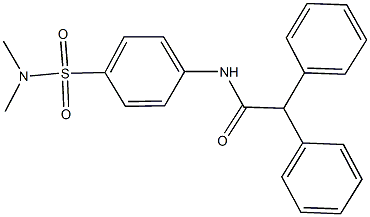 N-{4-[(dimethylamino)sulfonyl]phenyl}-2,2-diphenylacetamide Struktur