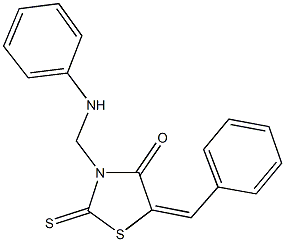 3-(anilinomethyl)-5-benzylidene-2-thioxo-1,3-thiazolidin-4-one Struktur