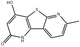 4-hydroxy-7-methylpyrido[2',3':4,5]thieno[2,3-b]pyridin-2(1H)-one Struktur