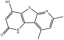 7,9-dimethylpyrido[2',3':4,5]thieno[2,3-b]pyridine-2,4-diol Struktur