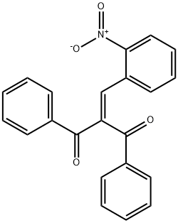 2-{2-nitrobenzylidene}-1,3-diphenyl-1,3-propanedione Struktur