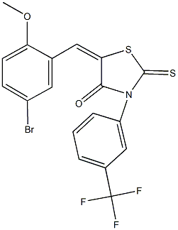 5-(5-bromo-2-methoxybenzylidene)-2-thioxo-3-[3-(trifluoromethyl)phenyl]-1,3-thiazolidin-4-one Struktur