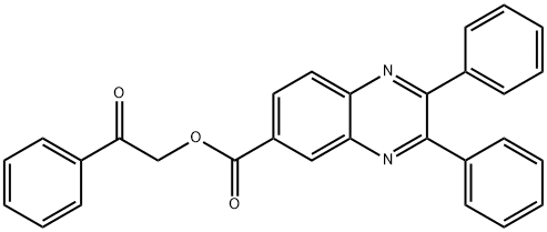 2-oxo-2-phenylethyl 2,3-diphenyl-6-quinoxalinecarboxylate Struktur