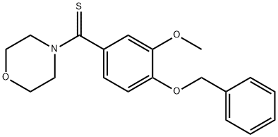 4-[4-(benzyloxy)-3-methoxybenzothioyl]morpholine Struktur