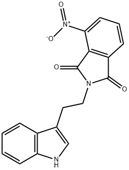 4-nitro-2-[2-(1H-indol-3-yl)ethyl]-1H-isoindole-1,3(2H)-dione Struktur