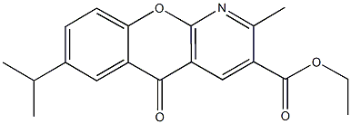 ethyl 7-isopropyl-2-methyl-5-oxo-5H-chromeno[2,3-b]pyridine-3-carboxylate Struktur