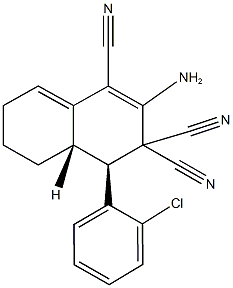 2-amino-4-(2-chlorophenyl)-4a,5,6,7-tetrahydro-1,3,3(4H)-naphthalenetricarbonitrile Struktur