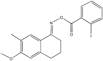 6-methoxy-7-methyl-3,4-dihydro-1(2H)-naphthalenone O-(2-iodobenzoyl)oxime Struktur