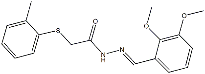 N'-(2,3-dimethoxybenzylidene)-2-[(2-methylphenyl)sulfanyl]acetohydrazide Struktur