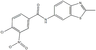 4-chloro-3-nitro-N-(2-methyl-1,3-benzothiazol-6-yl)benzamide Struktur