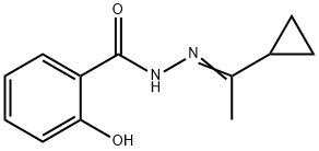 N'-(1-cyclopropylethylidene)-2-hydroxybenzohydrazide Struktur