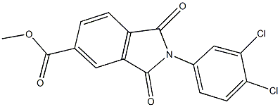 methyl 2-(3,4-dichlorophenyl)-1,3-dioxoisoindoline-5-carboxylate Struktur