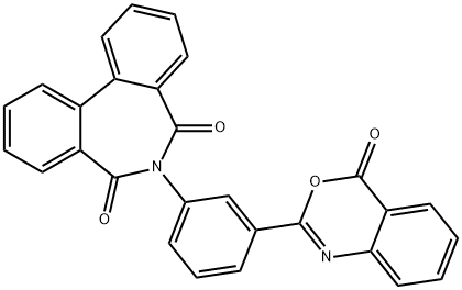 6-[3-(4-oxo-4H-3,1-benzoxazin-2-yl)phenyl]-5H-dibenzo[c,e]azepine-5,7(6H)-dione Struktur