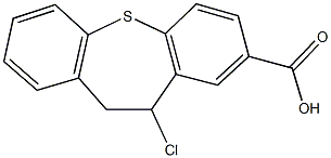 11-chloro-10,11-dihydrodibenzo[b,f]thiepine-2-carboxylic acid Struktur