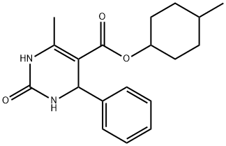 4-methylcyclohexyl 6-methyl-2-oxo-4-phenyl-1,2,3,4-tetrahydro-5-pyrimidinecarboxylate Struktur